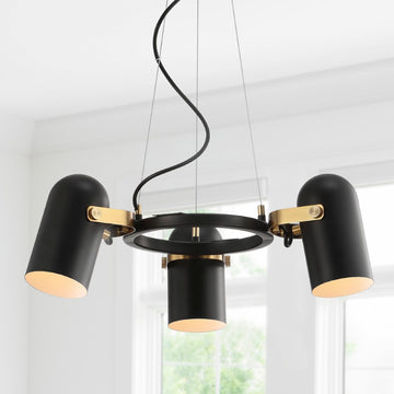 Eugenio Adjustable Metal LED Chandelier - JONATHAN Y